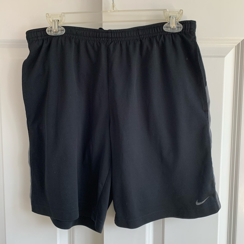 Nike Men’s Black and Grey Athletic Shorts